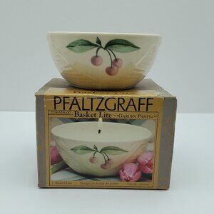 Pfaltzgraff Garden Party Basket Lite Garden Party Cherries Basket Bowl & Candle